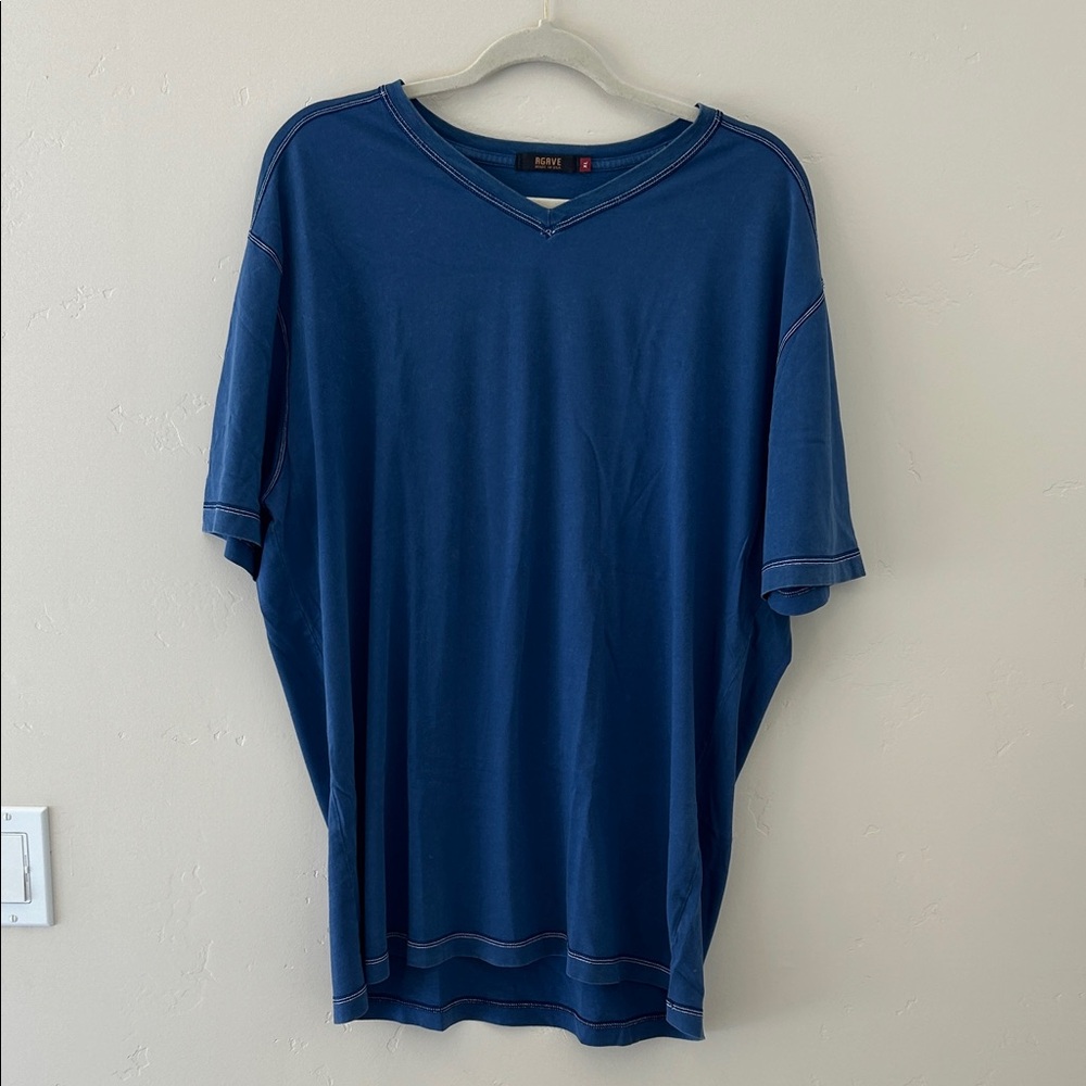 Agave Deep Blue V-Neck Shirt